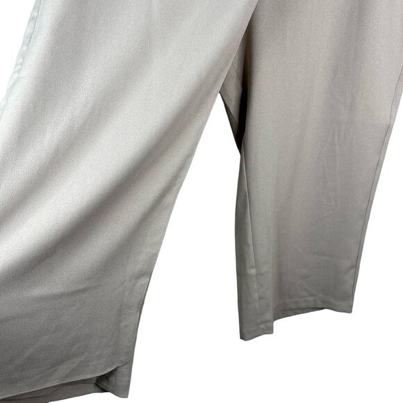 Wynne Layers Marla Wynne Pants Taupe XL Crepe Cropped New - Picture 3 of 13